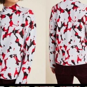 Anthropologie Lizzie Mock Neck Sweater